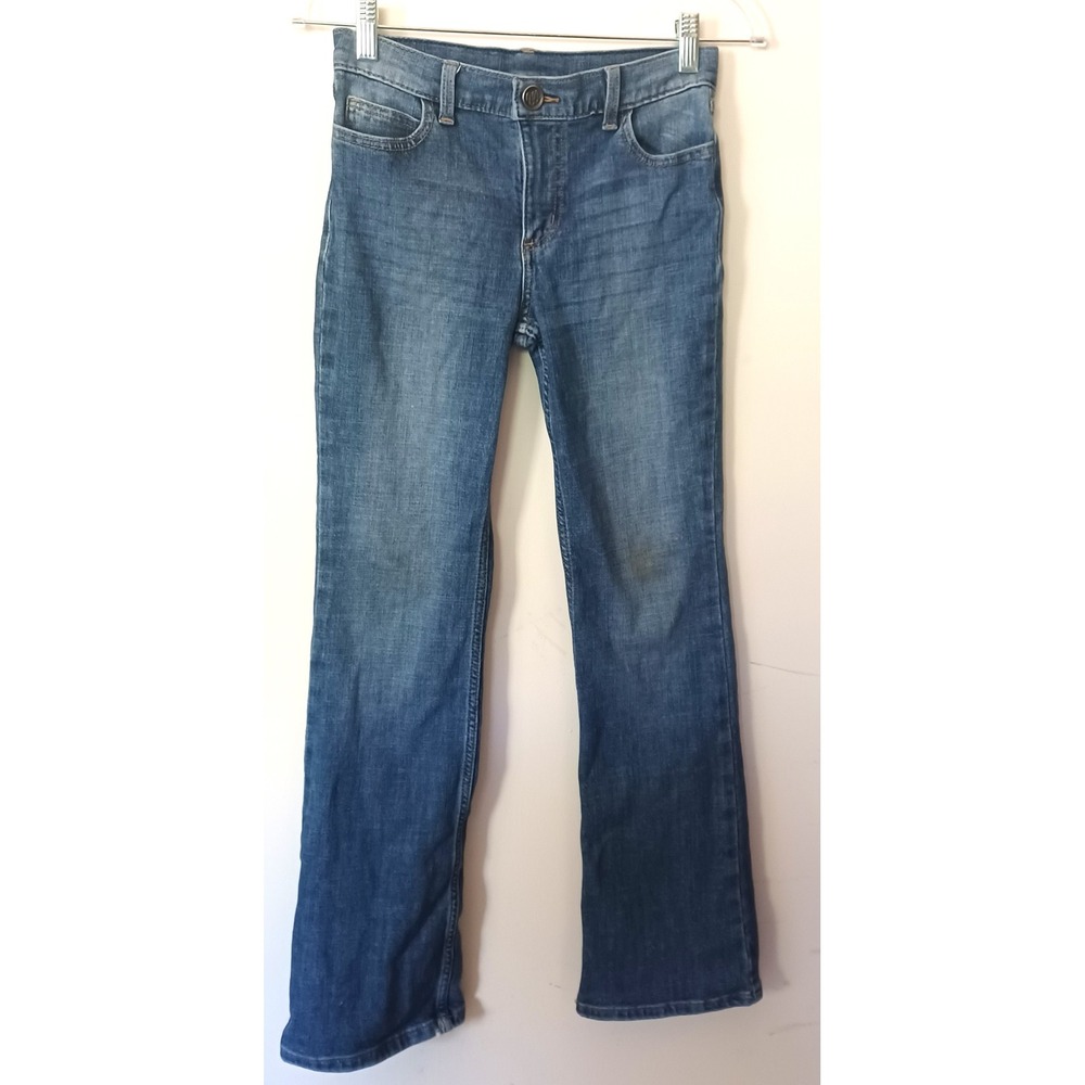 Wrangler Girls Youth 14 Slim Blue Jeans Medium‎ Wash Bootcut Stretch Western